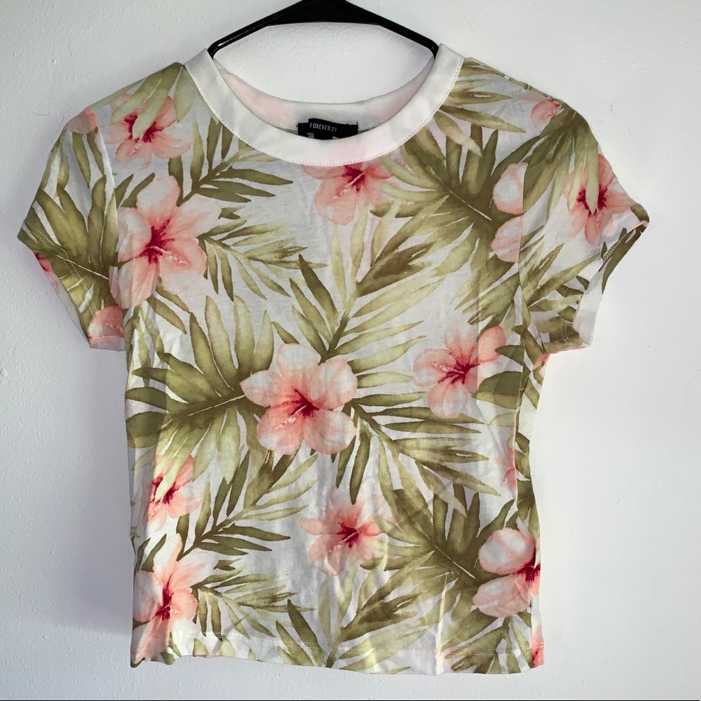 Forever 21 Tropical Print Tee